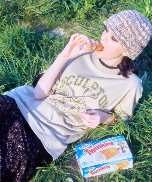 SCULPTOR（スカルプター）の「MASCOT VARSITY TEE/マスコットバーシティTシャツ（Tシャツ/カットソー・レディース・ホワイト/ベージュ/グレー/ブラック・MEDIUM）」の14枚目の写真