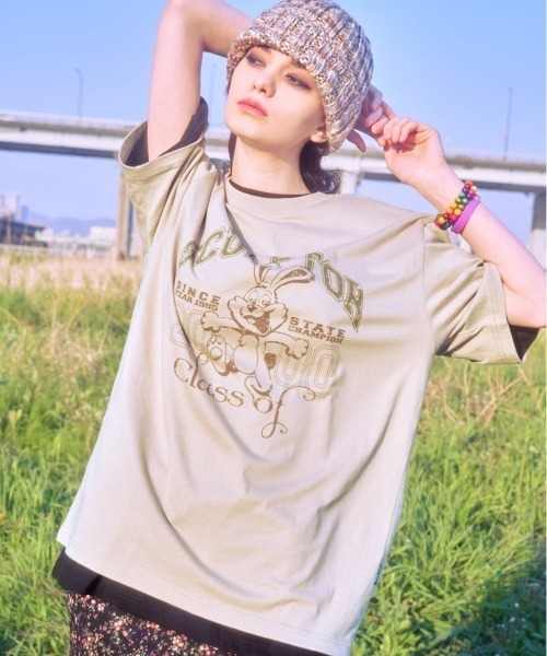 SCULPTOR（スカルプター）の「MASCOT VARSITY TEE/マスコットバーシティTシャツ（Tシャツ/カットソー・レディース・ホワイト/ベージュ/グレー/ブラック・MEDIUM）」の16枚目の写真