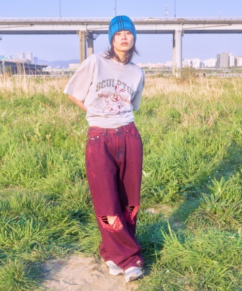 SCULPTOR（スカルプター）の「MASCOT VARSITY TEE/マスコットバーシティTシャツ（Tシャツ/カットソー・レディース・ホワイト/ベージュ/グレー/ブラック・MEDIUM）」の13枚目の写真