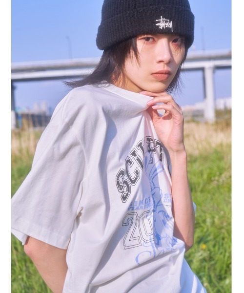 SCULPTOR（スカルプター）の「MASCOT VARSITY TEE/マスコットバーシティTシャツ（Tシャツ/カットソー・レディース・ホワイト/ベージュ/グレー/ブラック・MEDIUM）」の6枚目の写真