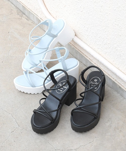 NOFALL(ノーフォール)の「コードストラップシャークソールサンダル(サンダル・レディース・ホワイト/ブラック/ベージュ/ブルー/イエロー/ピンク系その他・LL/3L/SS/S/M/L)」の3枚目の写真