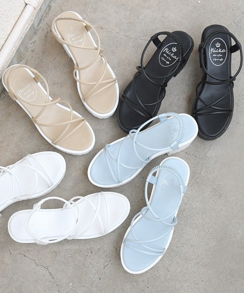 NOFALL(ノーフォール)の「コードストラップシャークソールサンダル(サンダル・レディース・ホワイト/ブラック/ベージュ/ブルー/イエロー/ピンク系その他・LL/3L/SS/S/M/L)」の9枚目の写真