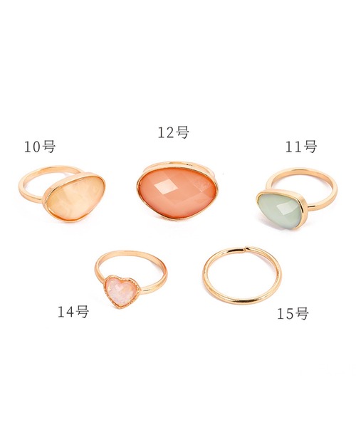 florist（フローリスト）の「【4種展開】カラーストーンセットリング（リング・レディース・ゴールド系その他2/ゴールド系その他3/ゴールド系その他4/ゴールド系その他5・FREE）」の7枚目の写真