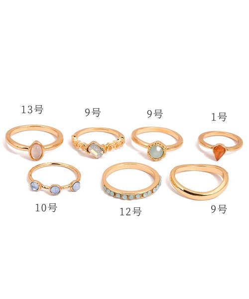 florist（フローリスト）の「【4種展開】カラーストーンセットリング（リング・レディース・ゴールド系その他2/ゴールド系その他3/ゴールド系その他4/ゴールド系その他5・FREE）」の9枚目の写真
