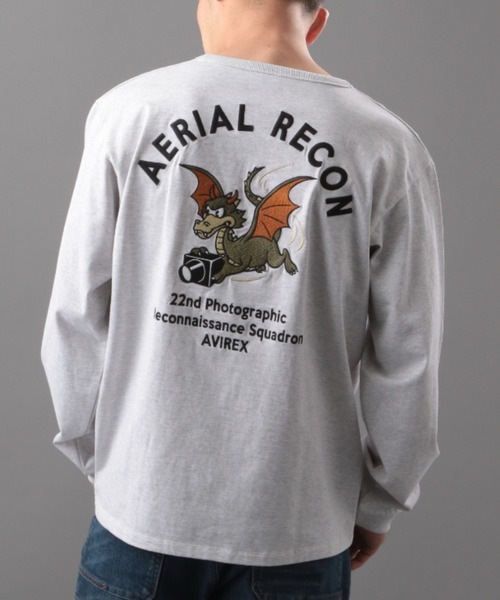 AVIREX（アヴィレックス）の「長袖 Tシャツ エアリアル リーコン / LS T-SHIRT AERIAL RECON / アヴィレックス / AVIREX（Tシャツ/カットソー・メンズ・ライトグレー/ブラック/オフホワイト/タン・MEDIUM/LARGE/X-LARGE/XX-LARGE）」の3枚目の写真