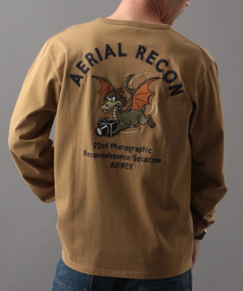 AVIREX（アヴィレックス）の「長袖 Tシャツ エアリアル リーコン / LS T-SHIRT AERIAL RECON / アヴィレックス / AVIREX（Tシャツ/カットソー・メンズ・ライトグレー/ブラック/オフホワイト/タン・MEDIUM/LARGE/X-LARGE/XX-LARGE）」の4枚目の写真