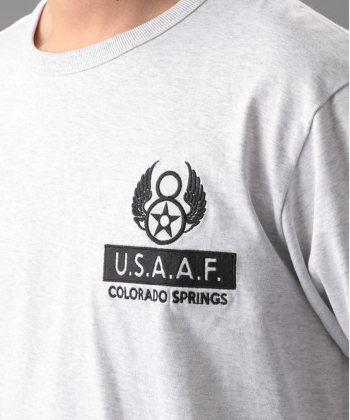 AVIREX（アヴィレックス）の「長袖 Tシャツ エアリアル リーコン / LS T-SHIRT AERIAL RECON / アヴィレックス / AVIREX（Tシャツ/カットソー・メンズ・ライトグレー/ブラック/オフホワイト/タン・MEDIUM/LARGE/X-LARGE/XX-LARGE）」の8枚目の写真