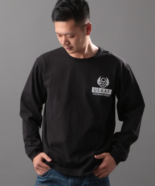 AVIREX（アヴィレックス）の「長袖 Tシャツ エアリアル リーコン / LS T-SHIRT AERIAL RECON / アヴィレックス / AVIREX（Tシャツ/カットソー・メンズ・ライトグレー/ブラック/オフホワイト/タン・MEDIUM/LARGE/X-LARGE/XX-LARGE）」の6枚目の写真