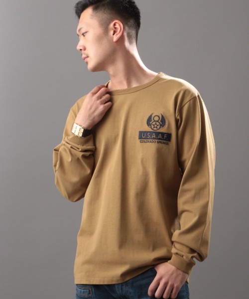 AVIREX（アヴィレックス）の「長袖 Tシャツ エアリアル リーコン / LS T-SHIRT AERIAL RECON / アヴィレックス / AVIREX（Tシャツ/カットソー・メンズ・ライトグレー/ブラック/オフホワイト/タン・MEDIUM/LARGE/X-LARGE/XX-LARGE）」の5枚目の写真