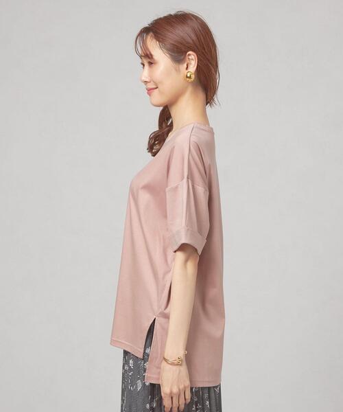 closet story（クローゼットストーリー）の「＜closet story＞CSC C ロールアップ カットソー（Tシャツ/カットソー・レディース・ホワイト/ネイビー/ライトピンク・FREE）」の7枚目の写真