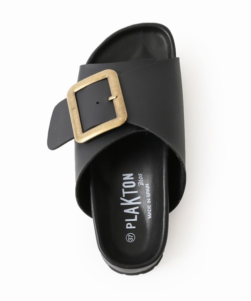 PLAKTON（プラクトン）の「PLAKTON/プラクトン】バックルサンダル◆（サンダル・レディース・ブラック/ベージュ・36/37/38）」の4枚目の写真