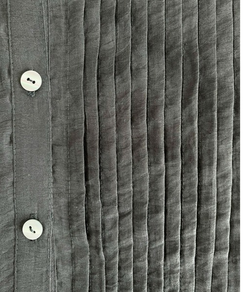 Libra Cue(リブラ キュー)の「ハーフスリーブピンタックブラウス(シャツ/ブラウス・レディース・ホワイト/ブラック/グレー・FREE)」の21枚目の写真