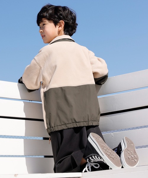 ARCH & LINE(アーチアンドライン)の「フリース ジップアップジャケット RETRO TREKING JACKET(ブルゾン・キッズ・グレー/ブラック/ベージュ・XL/M/S/L)」の13枚目の写真