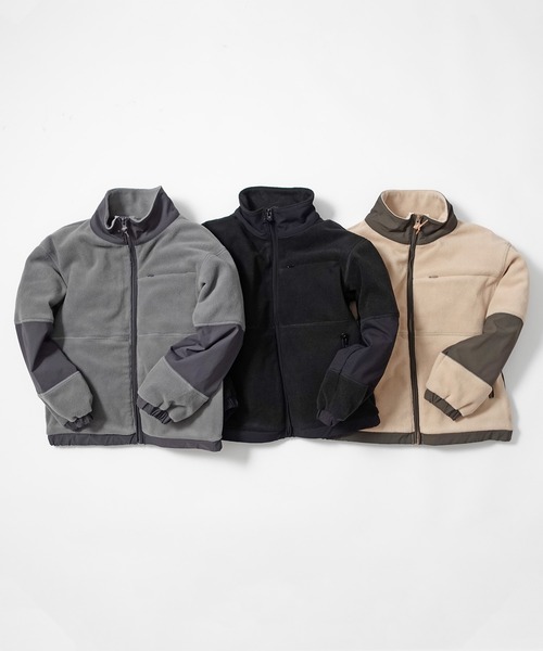 ARCH & LINE(アーチアンドライン)の「フリース ジップアップジャケット RETRO TREKING JACKET(ブルゾン・キッズ・グレー/ブラック/ベージュ・XL/M/S/L)」の12枚目の写真