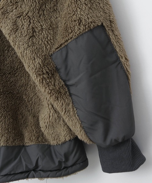 MAKE YOUR DAY（メイクユアデイ）の「裾切替両面ボアプルオーバー■80～140cm（スウェット・キッズ・チャコールグレー/モカ/アイボリー/ピンク・110/120/130/140/100/90/80）」の20枚目の写真