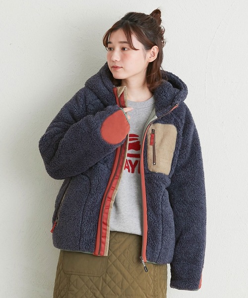 KRIFF MAYER Lady's Collection(クリフメイヤーレディースコレクション)の「シャギーボアフードJK(その他アウター・レディース・ベージュ/カーキ/レンガ/グレー/カラフル/ナチュラル/ネイビー・MEDIUM/LARGE)」の5枚目の写真