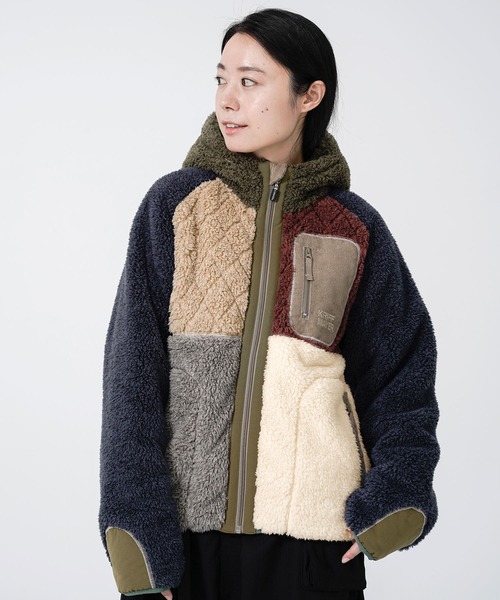 KRIFF MAYER Lady's Collection(クリフメイヤーレディースコレクション)の「シャギーボアフードJK(その他アウター・レディース・ベージュ/カーキ/レンガ/グレー/カラフル/ナチュラル/ネイビー・MEDIUM/LARGE)」の7枚目の写真