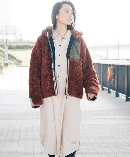 KRIFF MAYER Lady's Collection(クリフメイヤーレディースコレクション)の「シャギーボアフードJK(その他アウター・レディース・ベージュ/カーキ/レンガ/グレー/カラフル/ナチュラル/ネイビー・MEDIUM/LARGE)」の16枚目の写真