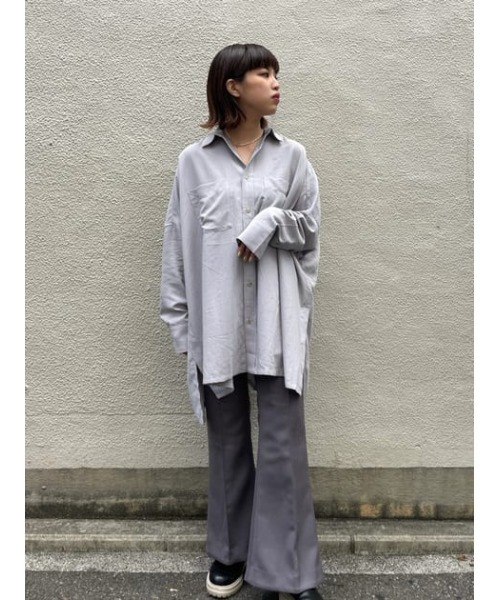 THROW by SLY（スローバイスライ）の「THROW HW C/P BELLBOTTOM ハイウエスト センタープレス　ベルボトム フレア（スラックス・レディース・ブラウン/ダークグレー・1/0）」の16枚目の写真