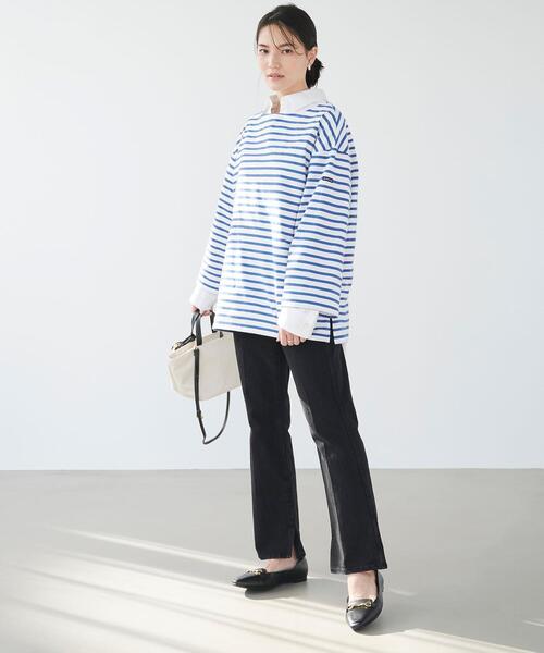 green label relaxing（グリーンレーベルリラクシング）の「レディ デニム  パンツ（デニムパンツ・レディース・ブラック/ナチュラル/コバルトブルー/ライトブルー・44/40/38/42/36/34）」の6枚目の写真