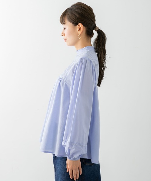 URBAN RESEARCH Sonny Label（アーバンリサーチサニーレーベル）の「スタンドカラーコットンレースブラウス（シャツ/ブラウス・レディース・ブラック/ブルー系その他/オフホワイト・FREE）」の13枚目の写真