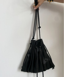 Ameri | FAKE LEATHER PLEATS BAG(ハンドバッグ)