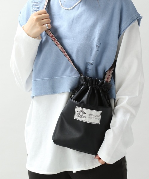 RAGEBLUE（レイジブルー）の「【THEATRE PRODUCTS/シアタープロダクツ】2WAYミニショルダー/巾着バッグ/215166（ショルダーバッグ・メンズ・オレンジ/ベージュ/ブラック/その他・FREE）」の4枚目の写真