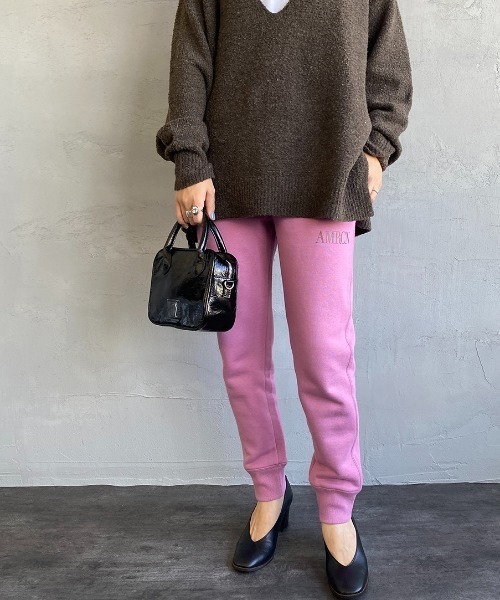 AMERICANA（アメリカーナ）の「【FUDGE 11月号掲載】[Americana×JEANS FACTORY/アメリカーナ×ジーンズファクトリー] 別注 AMRCN スウェットパンツ（スウェットパンツ・レディース・ブラック/グレー/ピンク・S/M）」の3枚目の写真