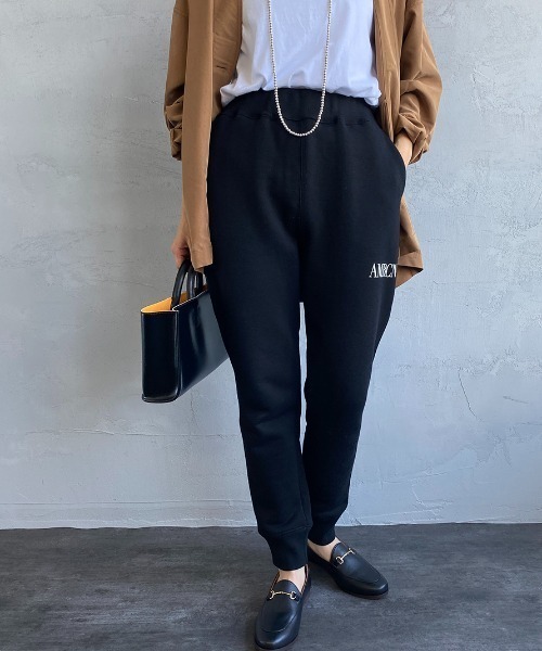 AMERICANA（アメリカーナ）の「【FUDGE 11月号掲載】[Americana×JEANS FACTORY/アメリカーナ×ジーンズファクトリー] 別注 AMRCN スウェットパンツ（スウェットパンツ・レディース・ブラック/グレー/ピンク・S/M）」の12枚目の写真