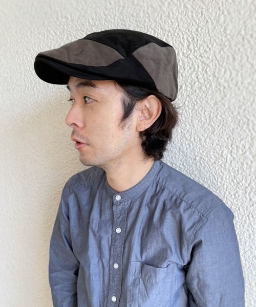 Ruben（ルーベン）の「FAUX SUEDE HUNTING/フェイク スエードハンチング（ハンチング/ベレー帽・メンズ・カーキ/ブラック/ブラウン/グレー・FREE）」の2枚目の写真
