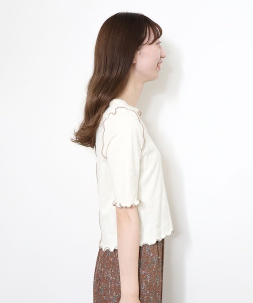 archives(アルシーヴ)の「【入荷禁止】配色メローリブT(Tシャツ/カットソー・レディース・ベージュ/ブラック/オフホワイト/ブルー・MEDIUM)」の17枚目の写真