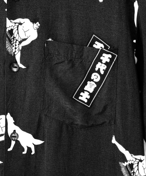 aloha blossom（アロハブロッサム）の「【Aloha Blossom】千代の富士 SHIRT（シャツ/ブラウス・メンズ・ブラック/ネイビー・42/40）」の7枚目の写真