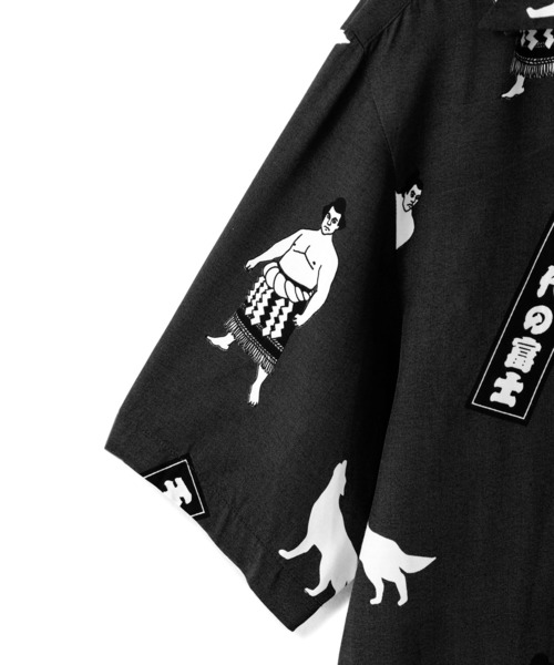 aloha blossom（アロハブロッサム）の「【Aloha Blossom】千代の富士 SHIRT（シャツ/ブラウス・メンズ・ブラック/ネイビー・42/40）」の3枚目の写真