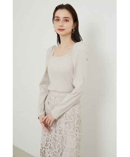 rienda - パフショルダーカット rienda | パフショルダーカットTOP（2） (Tシャツ・カットソー