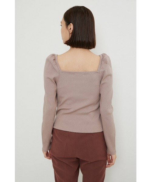 rienda（リエンダ）の「パフショルダーカットトップス（Tシャツ/カットソー・レディース・ブラック/ベージュ/ピンク/グリーン・FREE）」の14枚目の写真