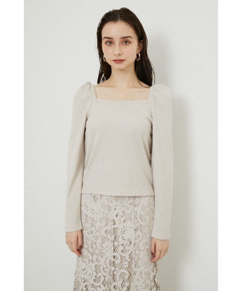 rienda（リエンダ）の「パフショルダーカットトップス（Tシャツ/カットソー・レディース・ブラック/ベージュ/ピンク/グリーン・FREE）」の17枚目の写真