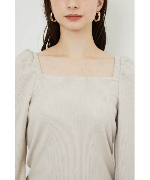 rienda - パフショルダーカット rienda パフショルダーカットTOP（2） PNK -ファッション通販