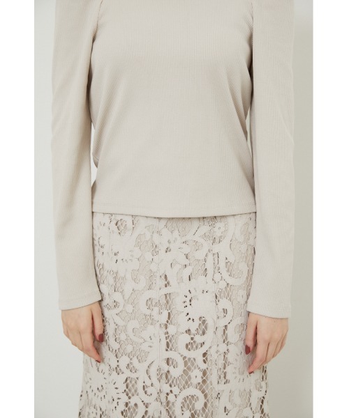 rienda（リエンダ）の「パフショルダーカットトップス（Tシャツ/カットソー・レディース・ブラック/ベージュ/ピンク/グリーン・FREE）」の15枚目の写真