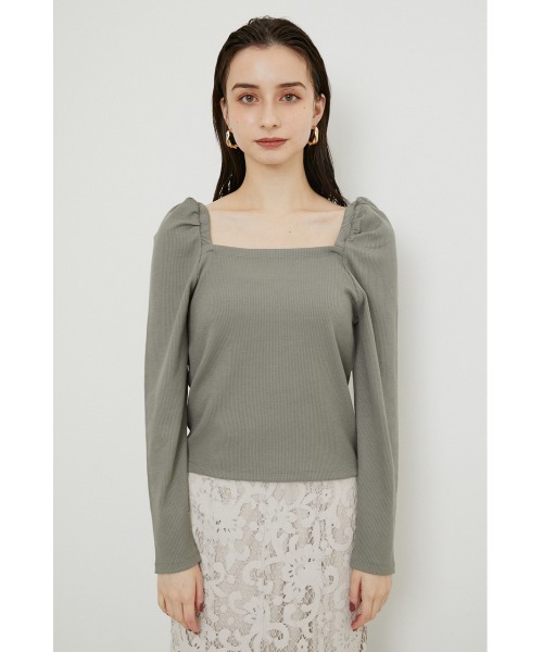 rienda - パフショルダーカット rienda パフショルダーカットTOP（2） PNK -ファッション通販