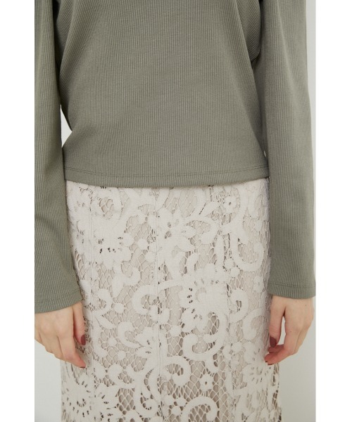 rienda（リエンダ）の「パフショルダーカットトップス（Tシャツ/カットソー・レディース・ブラック/ベージュ/ピンク/グリーン・FREE）」の19枚目の写真