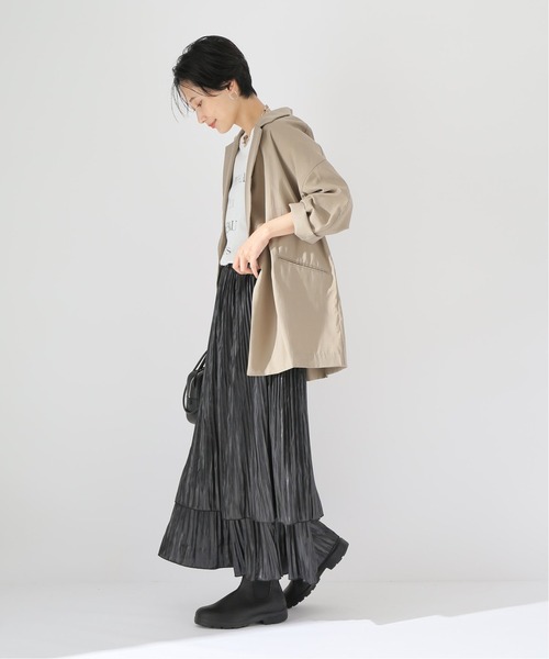Simplicite（サンプリシテ）の「レザーライクプリーツスカート◆（スカート・レディース・ベージュ/ブラック・FREE）」の7枚目の写真