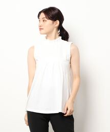 Samansa Mos2 | レース切替ノースリーブカットソー(Tシャツ/カットソー)