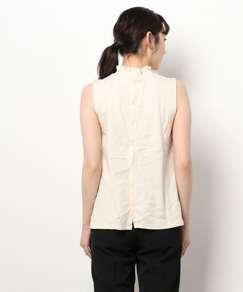 Samansa Mos2(サマンサ モスモス)の「レース切替ノースリーブカットソー(Tシャツ/カットソー・レディース・ブラック/ブラウン/オフホワイト/キナリ・フリ-)」の5枚目の写真