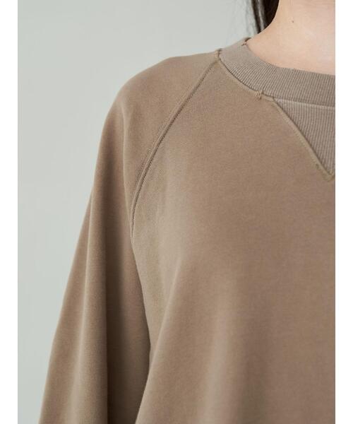 Editt by YECCA VECCA（エディットバイイェッカヴェッカ）の「ダメージ加工BIGスウェット＊（スウェット・レディース・チャコールグレー/ベージュ/杢グレー・FREE）」の11枚目の写真