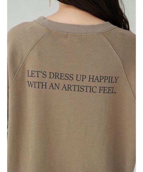 Editt by YECCA VECCA（エディットバイイェッカヴェッカ）の「ダメージ加工BIGスウェット＊（スウェット・レディース・チャコールグレー/ベージュ/杢グレー・FREE）」の14枚目の写真