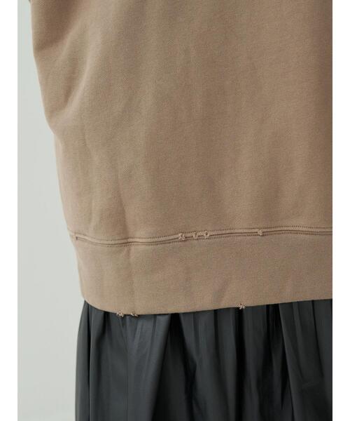 Editt by YECCA VECCA（エディットバイイェッカヴェッカ）の「ダメージ加工BIGスウェット＊（スウェット・レディース・チャコールグレー/ベージュ/杢グレー・FREE）」の20枚目の写真