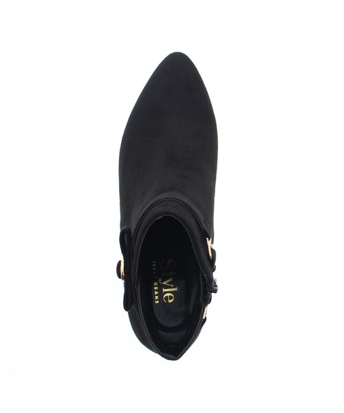 JELLY BEANS（ジェリービーンズ）の「2wayパールビジューリボンショートブーツ(214-40212)JELLY BEANS(ジェリービーンズ)（ブーツ・レディース・ワイン/グレイッシュベージュ/ブラック・L/S/M）」の6枚目の写真