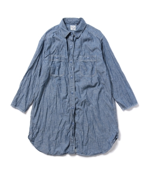orSlow（オアスロウ）の「Πorslow×BEAMS BOY / ロング ワーク シャツ（シャツ/ブラウス・レディース・ホワイト/ブルー・ONE SIZE）」の15枚目の写真