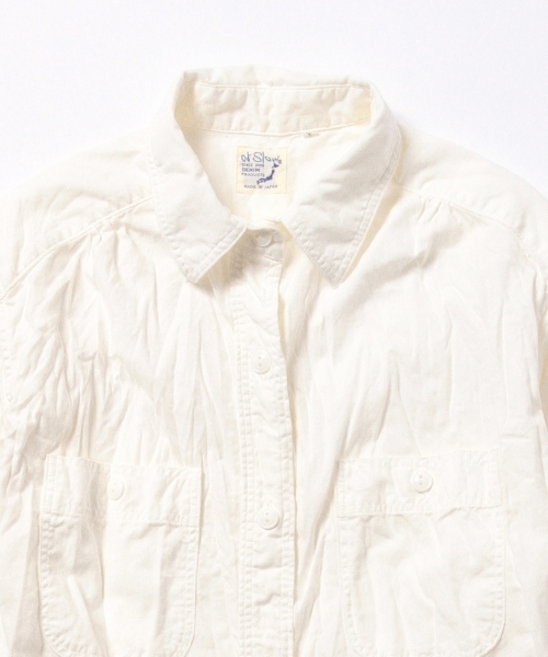 orSlow（オアスロウ）の「Πorslow×BEAMS BOY / ロング ワーク シャツ（シャツ/ブラウス・レディース・ホワイト/ブルー・ONE SIZE）」の16枚目の写真