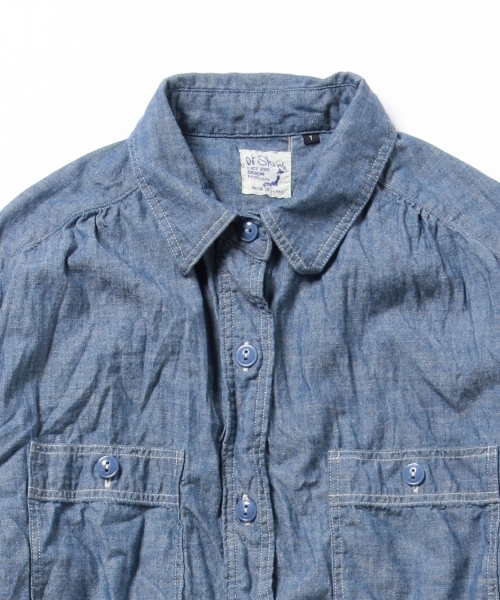 orSlow（オアスロウ）の「Πorslow×BEAMS BOY / ロング ワーク シャツ（シャツ/ブラウス・レディース・ホワイト/ブルー・ONE SIZE）」の20枚目の写真